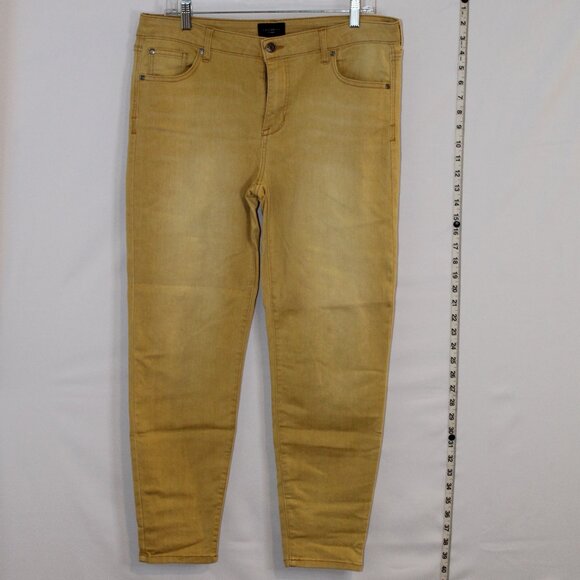 Celebrity Pink Mid-Rise Ankle Skinny mustard yellow/gold-ish skinny jeans 15/32 - Picture 1 of 7